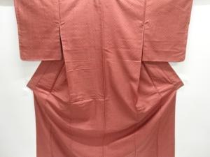 未使用品 井桁絣織り出し西陣お召着物